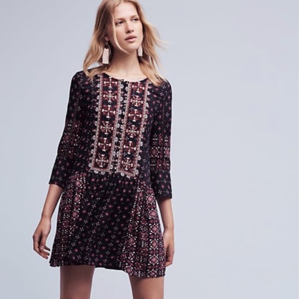 VANESSA VIRGINIA ANTHROPOLOGIE KALEIDOSCOPE DRESS
